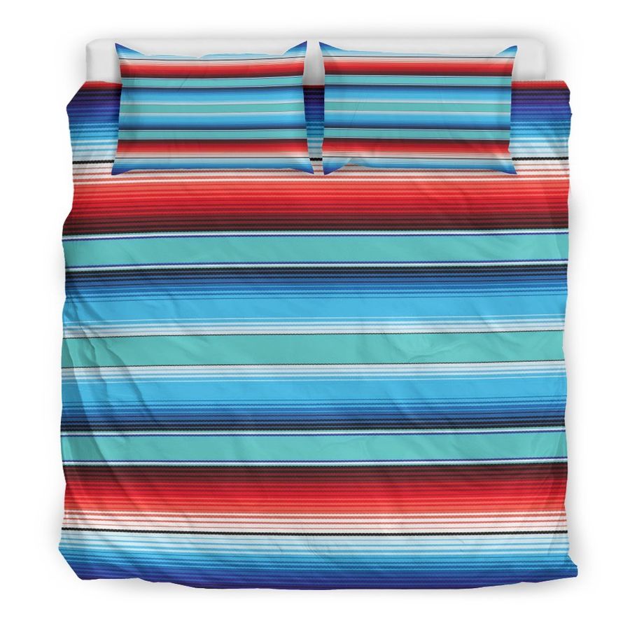 Pattern Print Baja Mexican Blanket Serape Duvet Cover Bedding Set