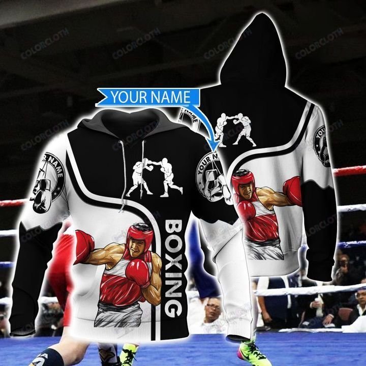 Personalized Boxing Black Hoodie 3D