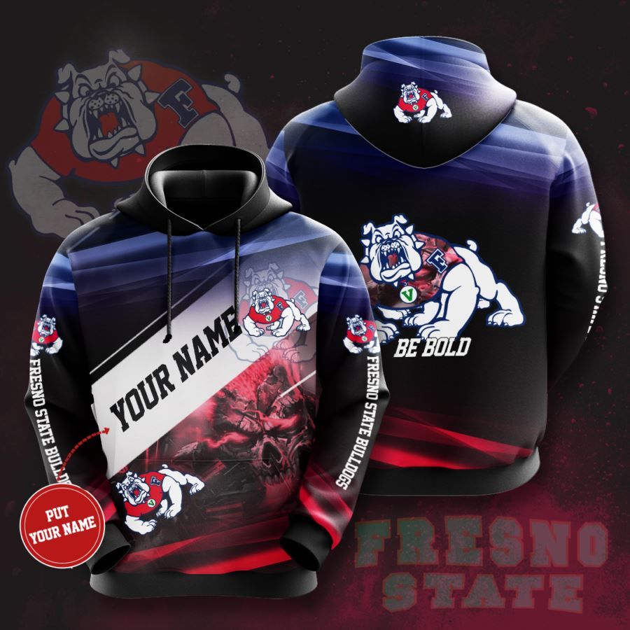 Personalized Fresno State Bulldogs No685 Custom Hoodie 3D