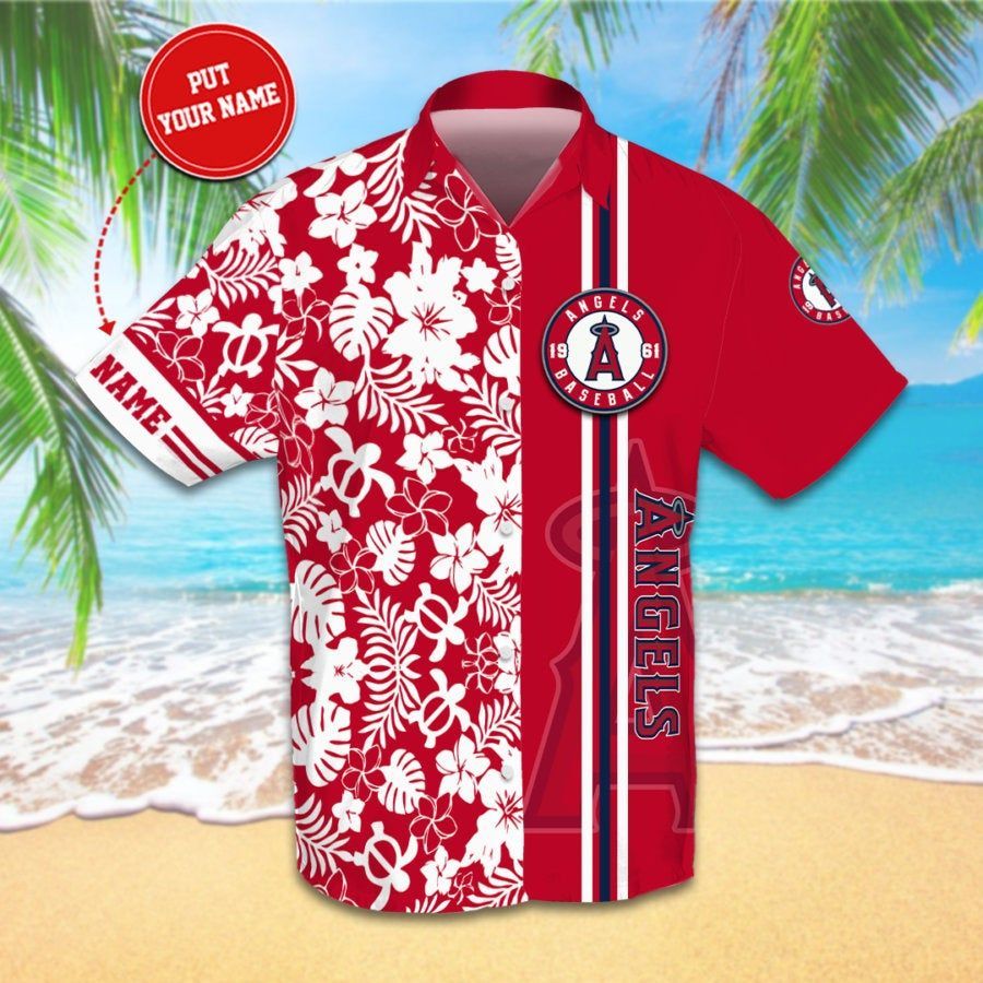 Personalized Los Angeles Angels Hawaiian shirts Short Beach