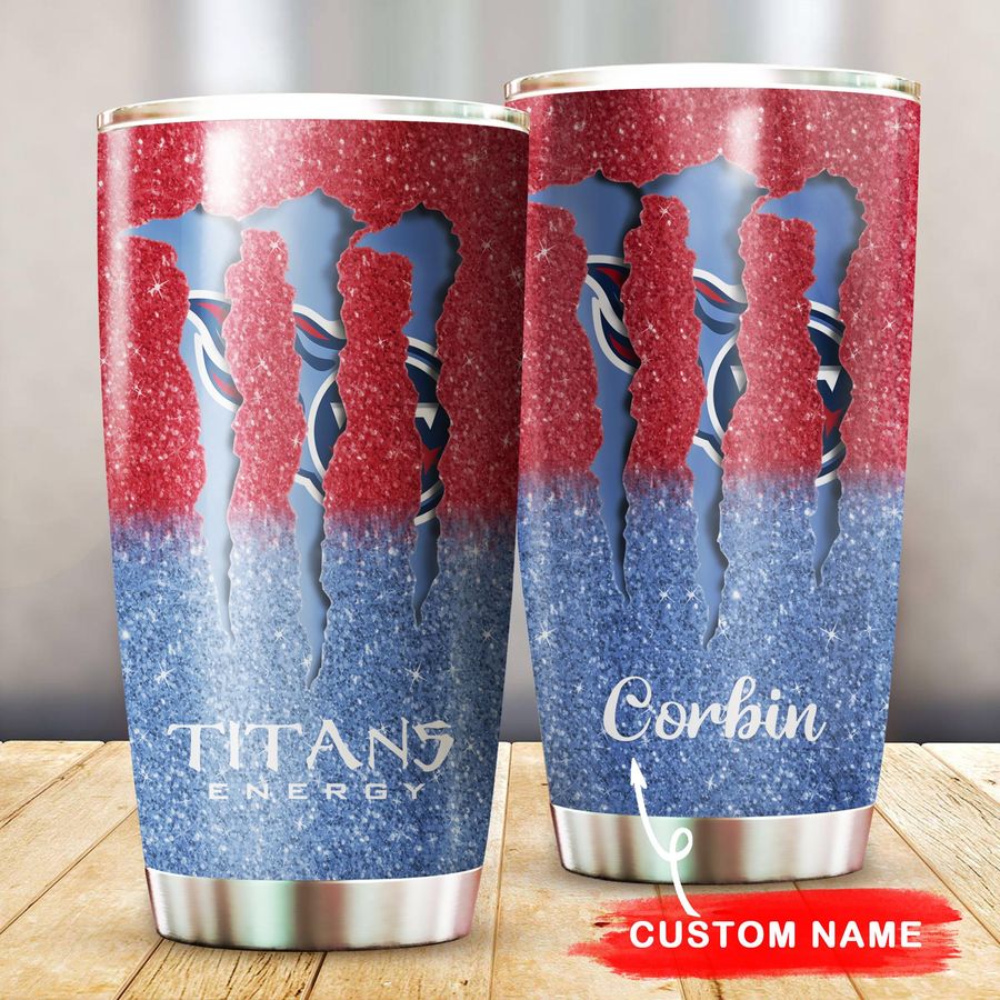 Personalized Monter Custom Name-Tumbler Cup 20oz & 30oz-NFL31-Tennessee Titans
