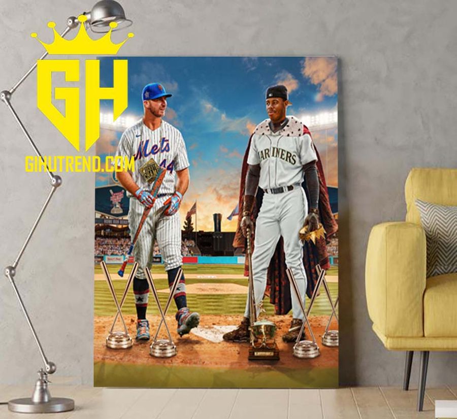 Pete Alonso And Ken Griffey Jr All Time Home Run Derby Champion Poster Canvas