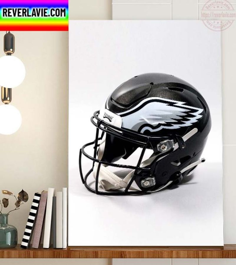 Philadelphia Eagles Black Alternate Helmet Coming Home Decor Poster Canvas