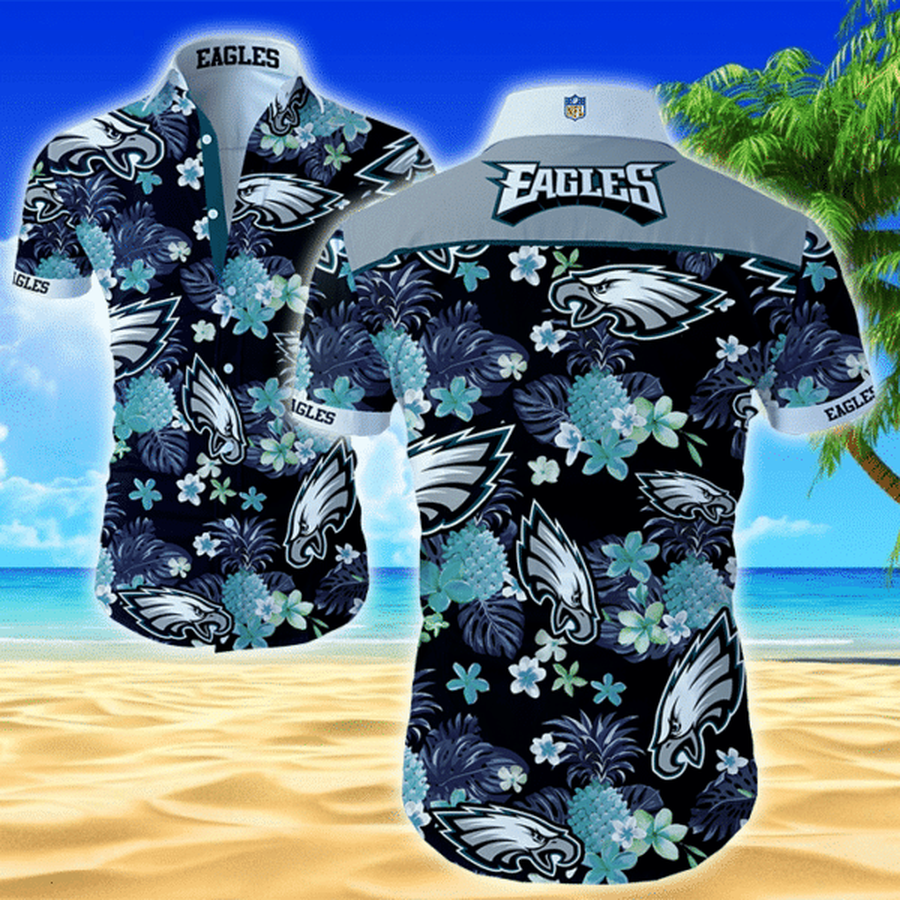 Philadelphia Eagles Nfl Hawaiian Graphic Print Short Sleeve Hawaiian Shirt size S - 5XL.png