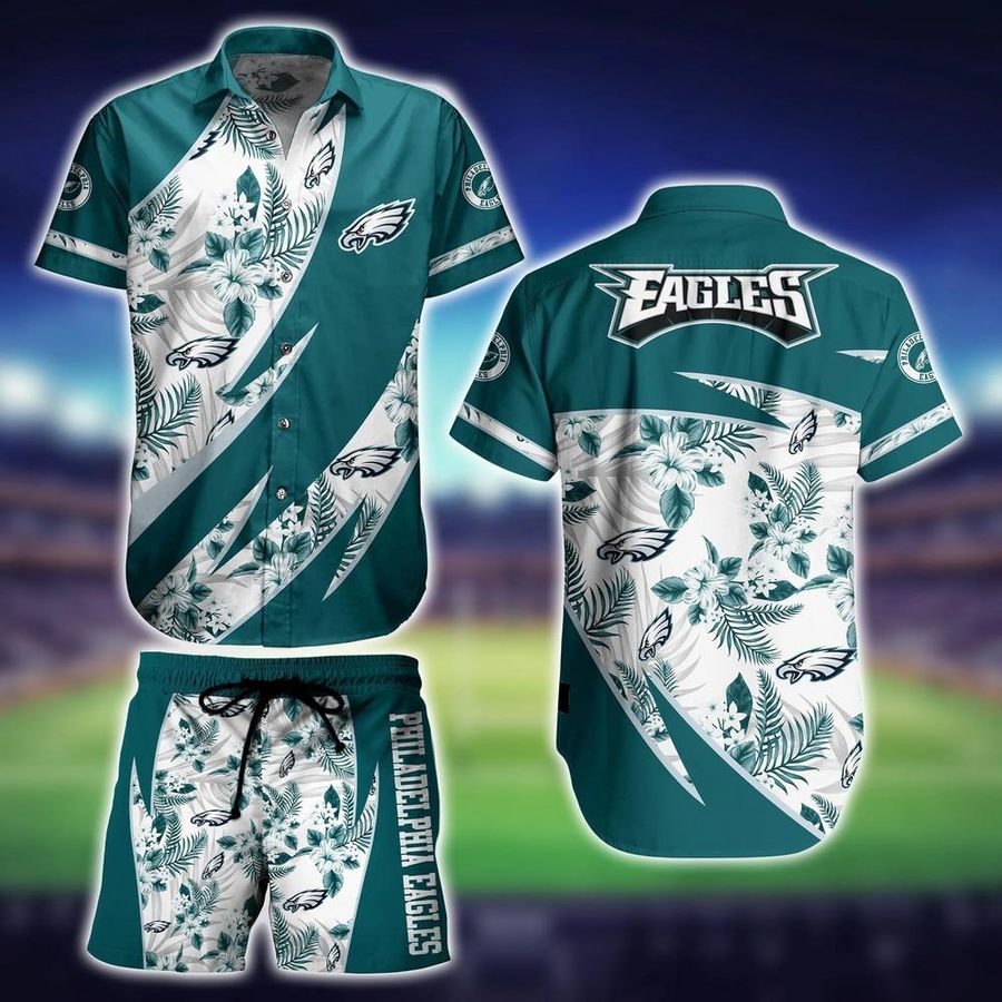 Philadelphia Eagles NFL Hawaiian Shirt And Short Style Tropical Graphic Hot Trends Summer For Awesome Fans