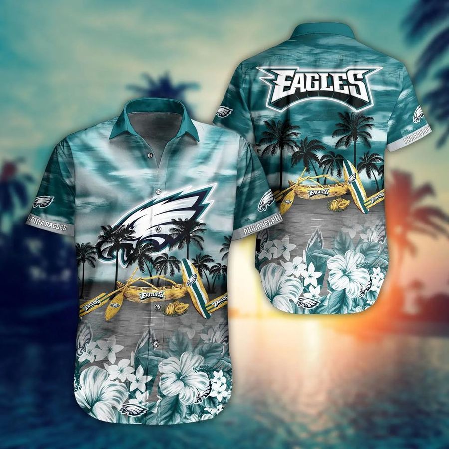 Philadelphia Eagles NFL Hawaiian Shirt And Short Tropical Pattern New Hot Trend Summer For NFL Football Fans