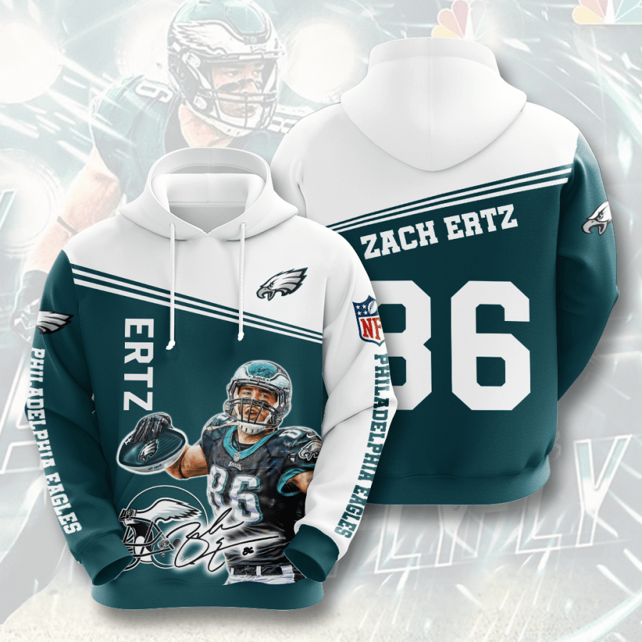 Philadelphia Eagles Zach Ertz 3D Hoodie Sweatshirt For Fans Men Women All Over Printed Hoodie