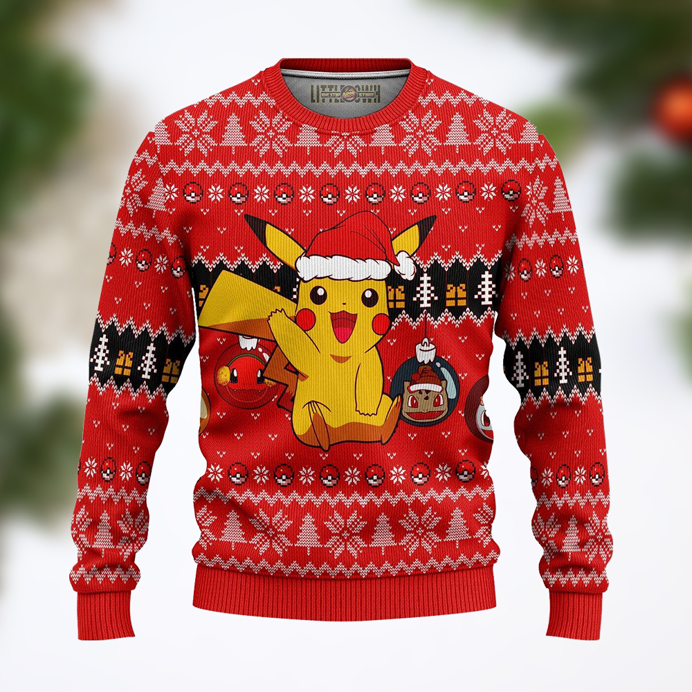 Pikachu Pokemon Anime Ugly Sweater