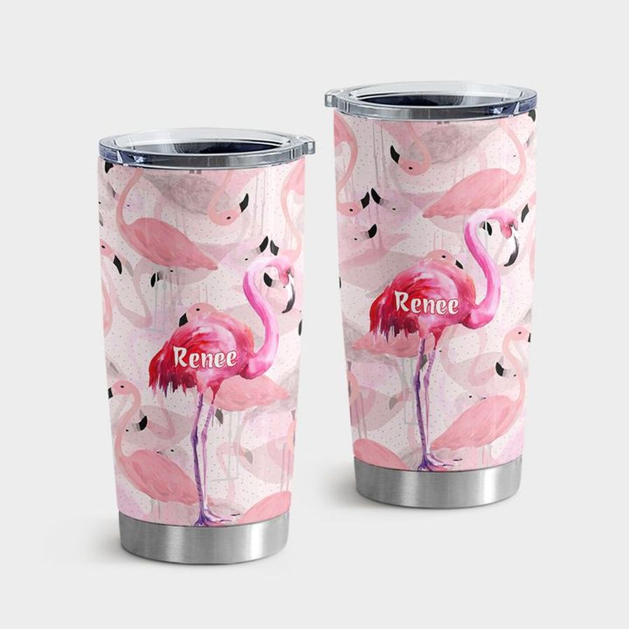 Pink Insulated Cups, Flamingo Pattern Tumbler Tumbler Cup 20oz , Tumbler Cup 30oz, Straight Tumbler 20oz
