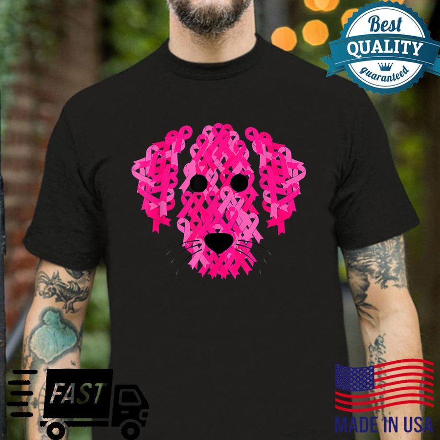 Pink Ribbon Dog Inspirational Breast Cancer Awareness Shirt