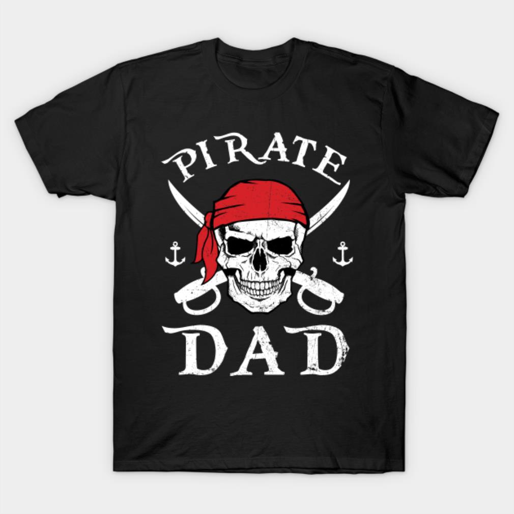 Pirate Dad Skull Halloween T-shirt