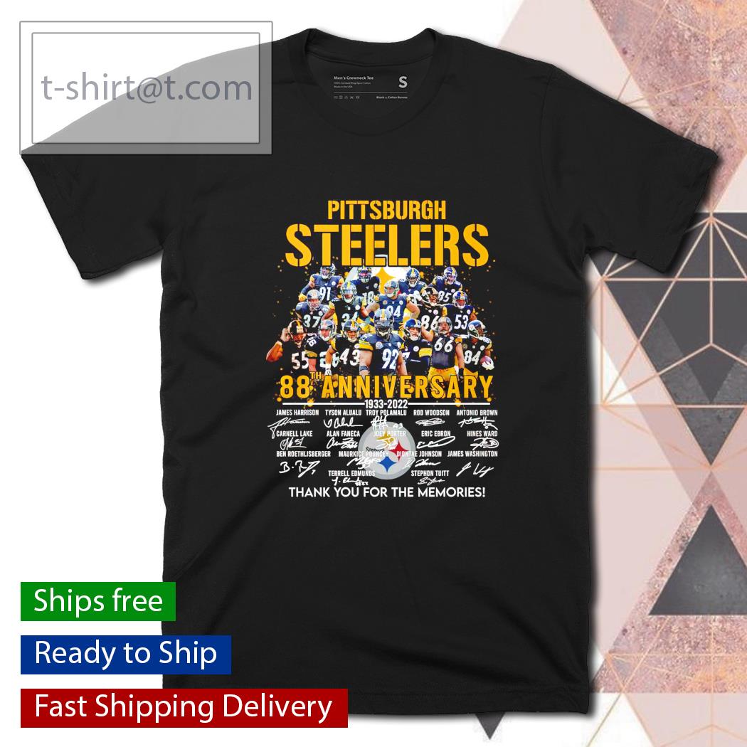 Pittsburgh Steelers 88th anniversary 1933 2022 thank you for the memories T-shirt