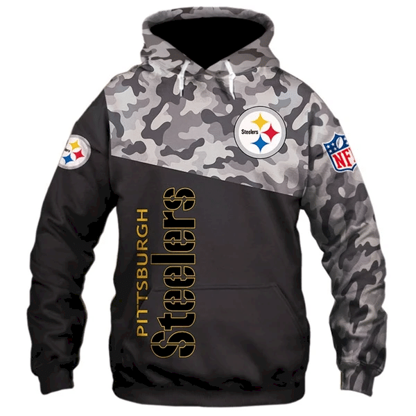 Pittsburgh Steelers Camourflage New Full All Over Print S1617 Hoodie