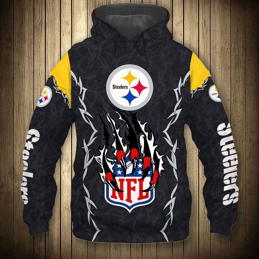 Pittsburgh Steelers NFL Graphic Printed 3D Hoodie Sweatshirt