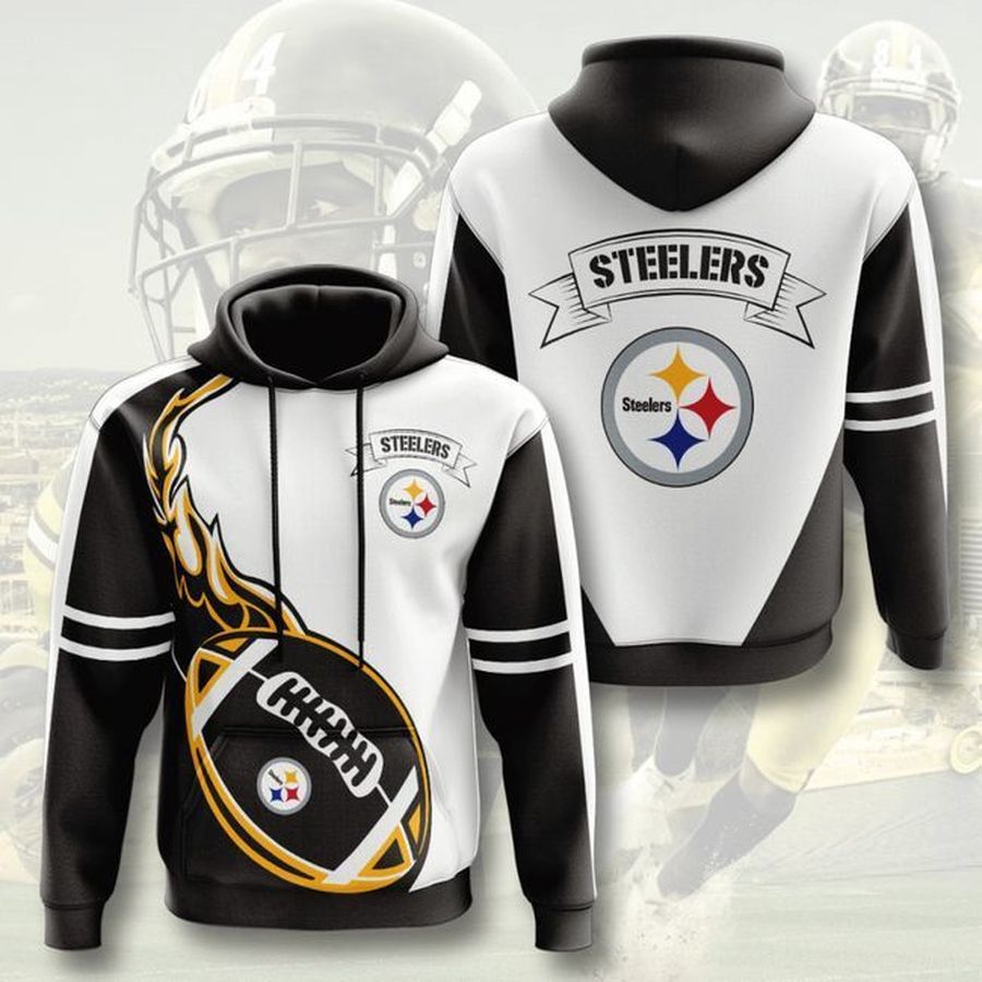 Pittsburgh Steelers Pullover Hoodie 3D Long Sleeve 3D Shirt For Fan