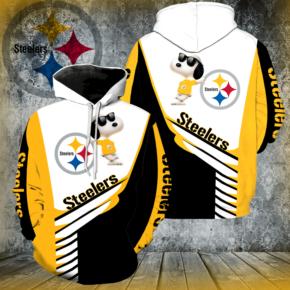 Pittsburgh Steelers Snoopy All Over Print K1012 Hoodie And Zipper