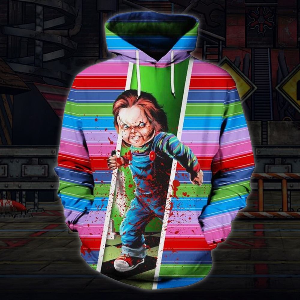 Play With Doll Horror Movie Halloween Hoodie 3D