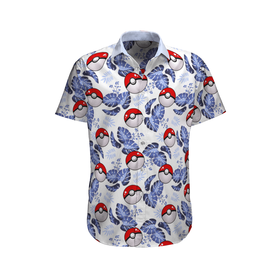 Pokemon Ball Tropical Beach Hawaiian Shirt And Shorts.png