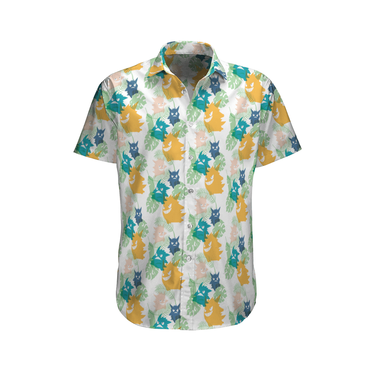 Pokemon Gengar Hawaiian Shirt and Beach Shorts