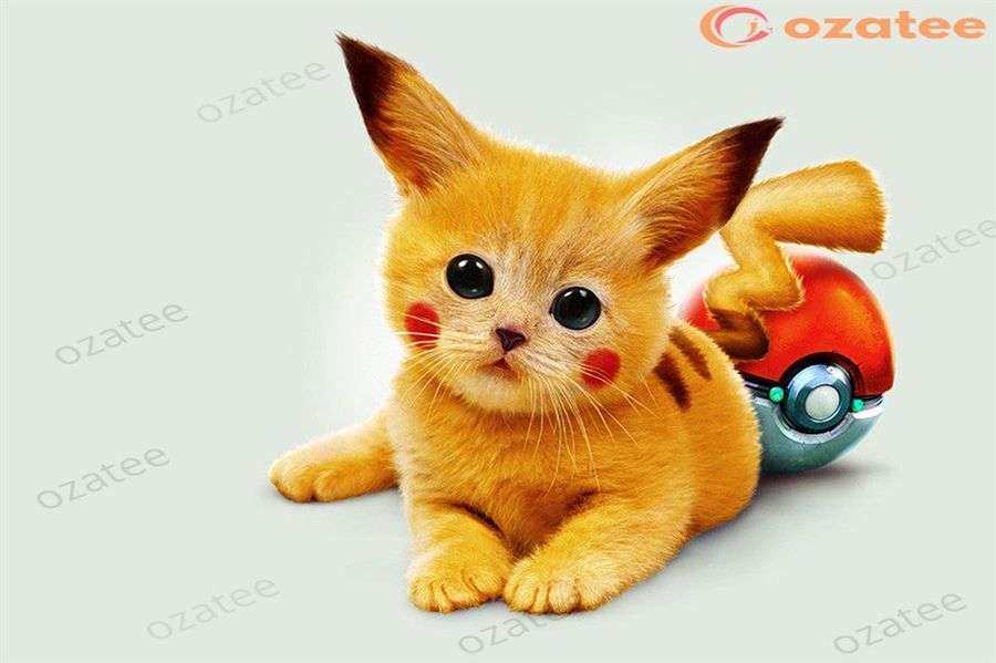Pokemon Pikachu Kitten Poster