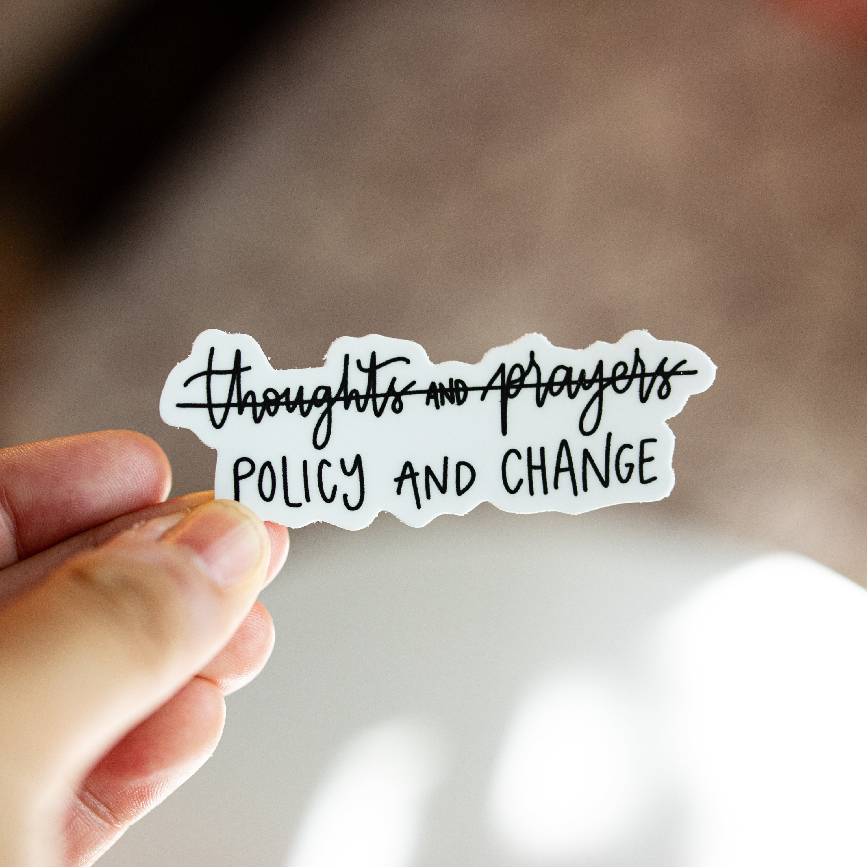 policy and change vinyl sticker  vinyl social justice action change sticker