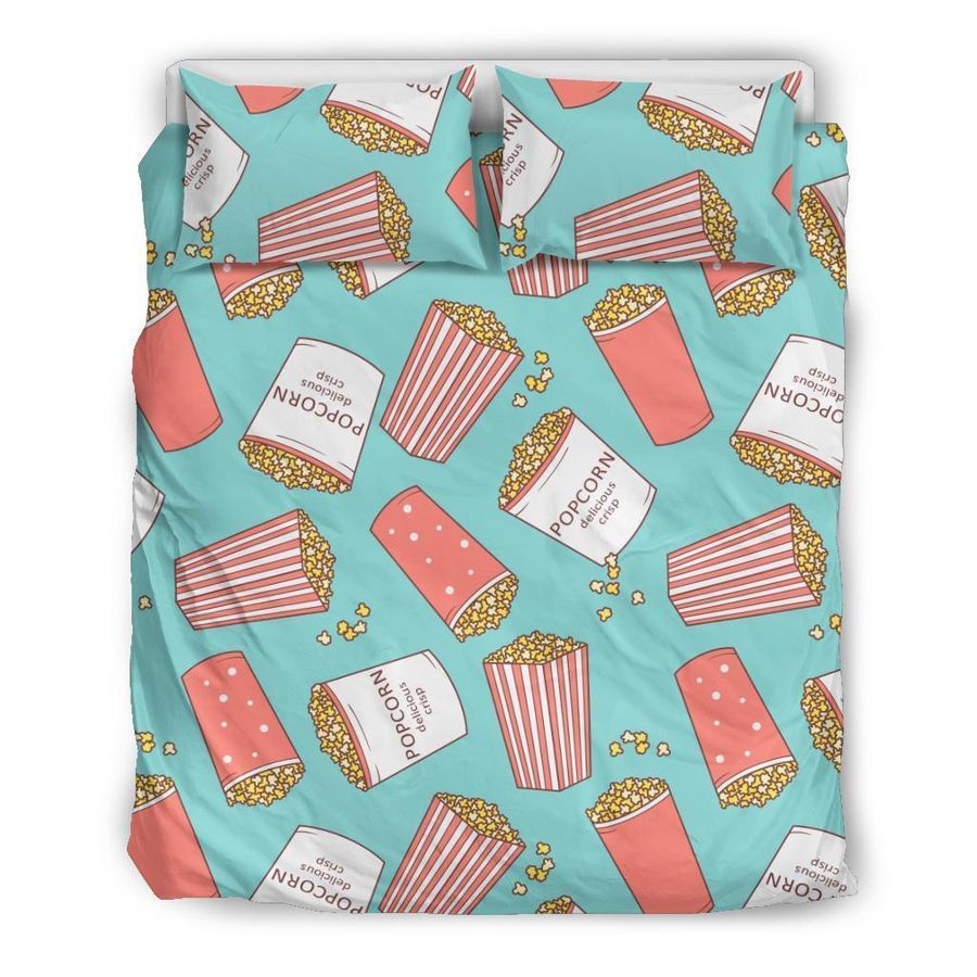 Popcorn Pastel Pattern Print Duvet Cover Bedding Set