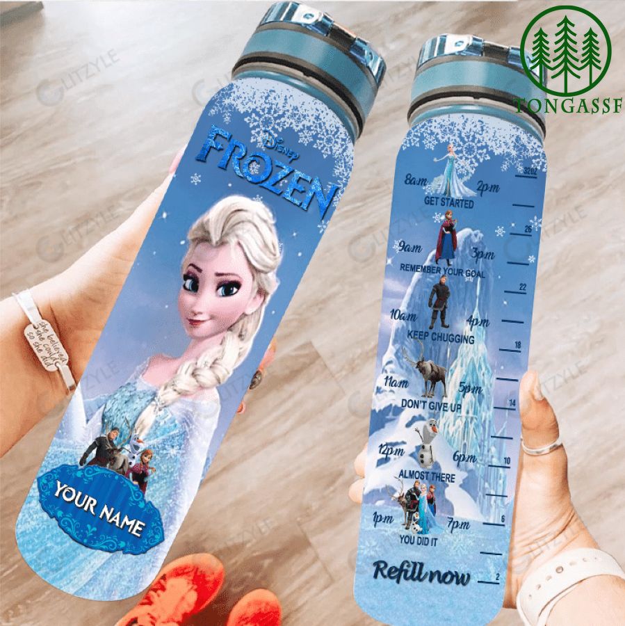 Premium Frozen Elsa Personalized Water Bottle