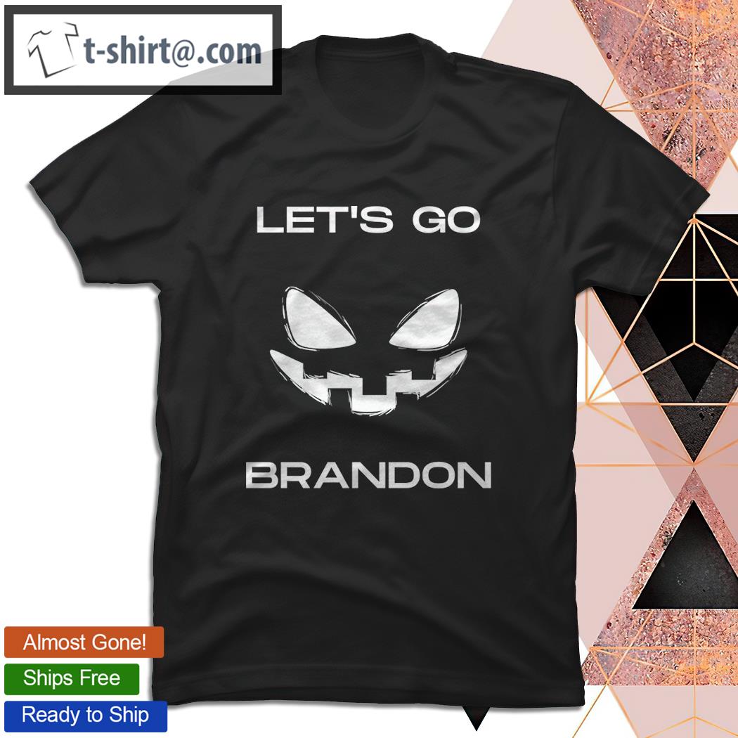 Premium let’s Go Brandon Joe Biden Chant Halloween Pumpkin T-Shirt