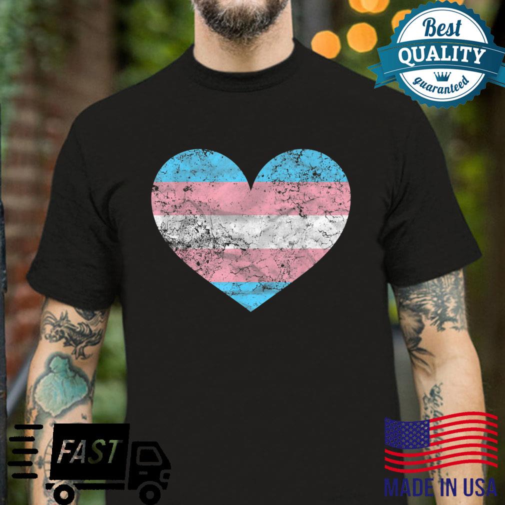 Pride Heart Transgender Flag LGBTQ Rainbow LGBT Heart Shirt