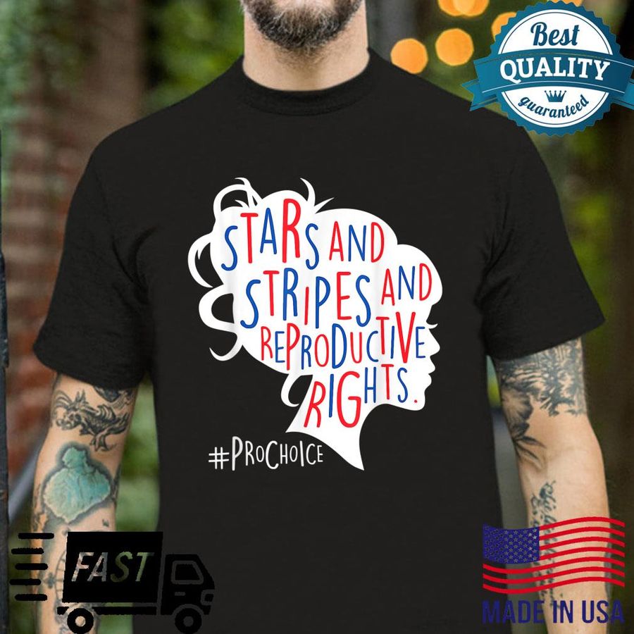 Pro Choice AF Reproductive Rights Messy Bun US 4th Of July Shirt