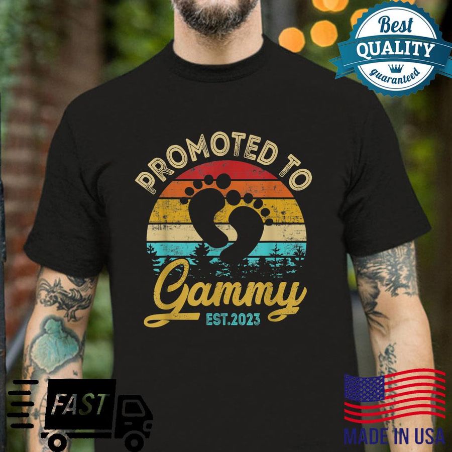 Promoted To Gammy 2023 Vintage Retro Shirt
