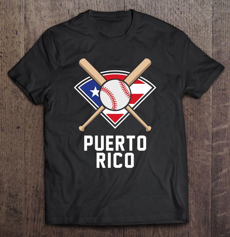 Puerto Rico Baseball Team Flag Patriotic Beisbol T-shirt