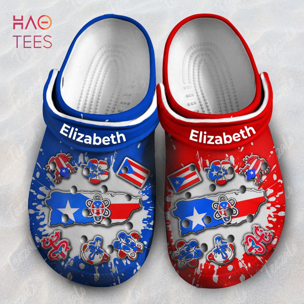 Puerto Rican Flag Personalized Crocs Shoes With Your Name ...