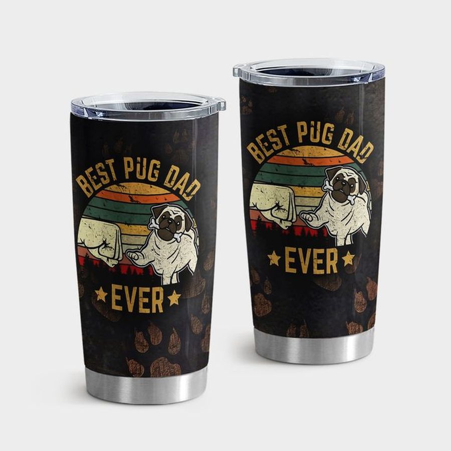 Pug Puppy Insulated Cups, Pug Fathers Day Tumbler Tumbler Cup 20oz , Tumbler Cup 30oz, Straight Tumbler 20oz
