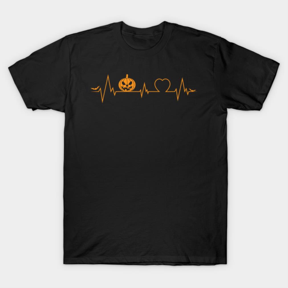 Pumpkin Heartbeat Halloween T-Shirt