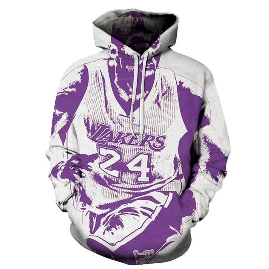 Purple Kobe Bryant 3D Sweatshirt Hoodie Pullover