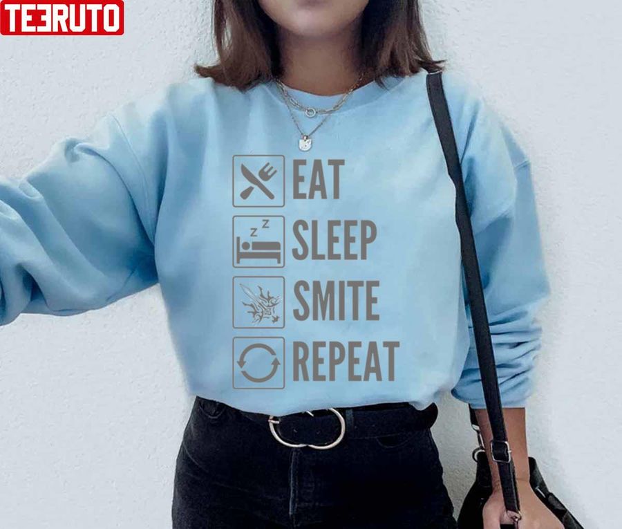 Quote Eat Sleep Smite Repeat Unisex Sweatshirt