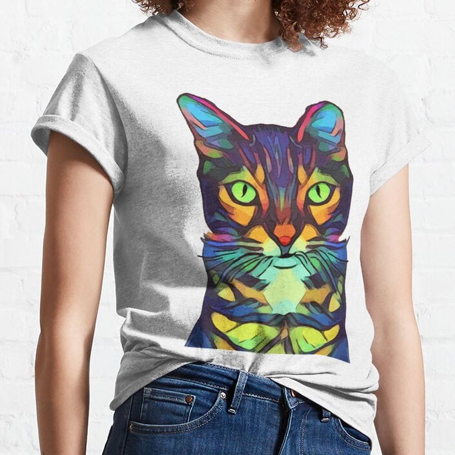 Rainbow Kitten SurpriseGood Music Gift For Music And Cat Kitten Lovers-Starpets   Classic T-Shirt