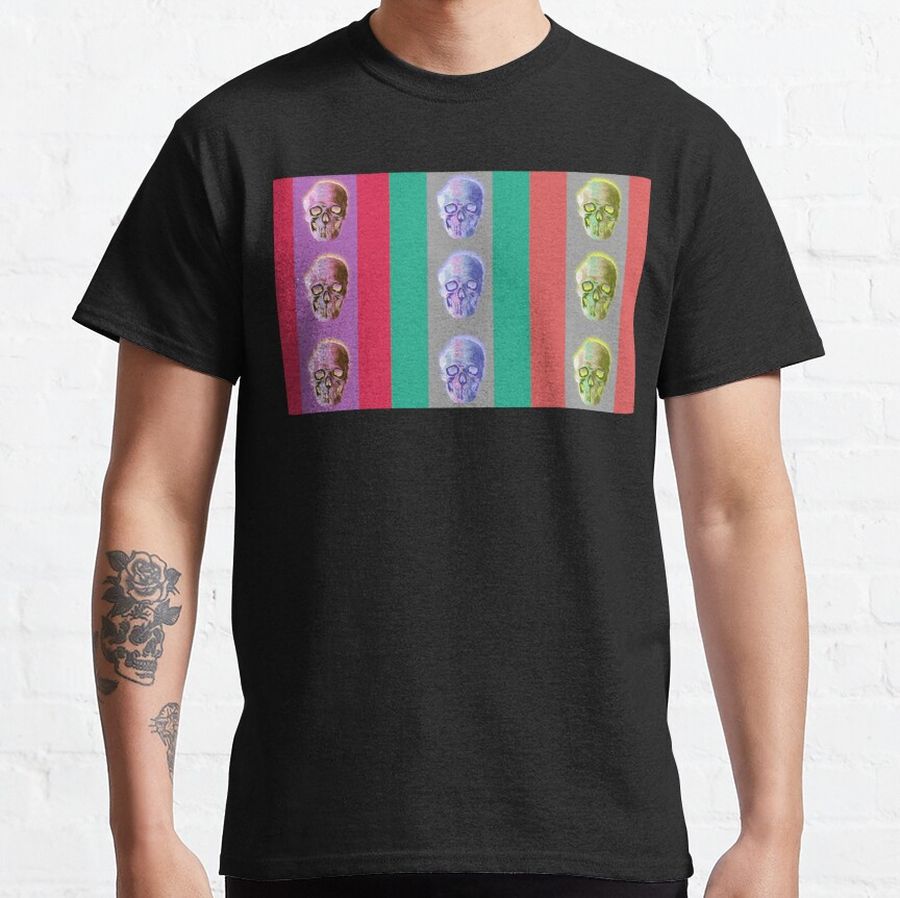 Rainbow skull print Classic T-Shirt