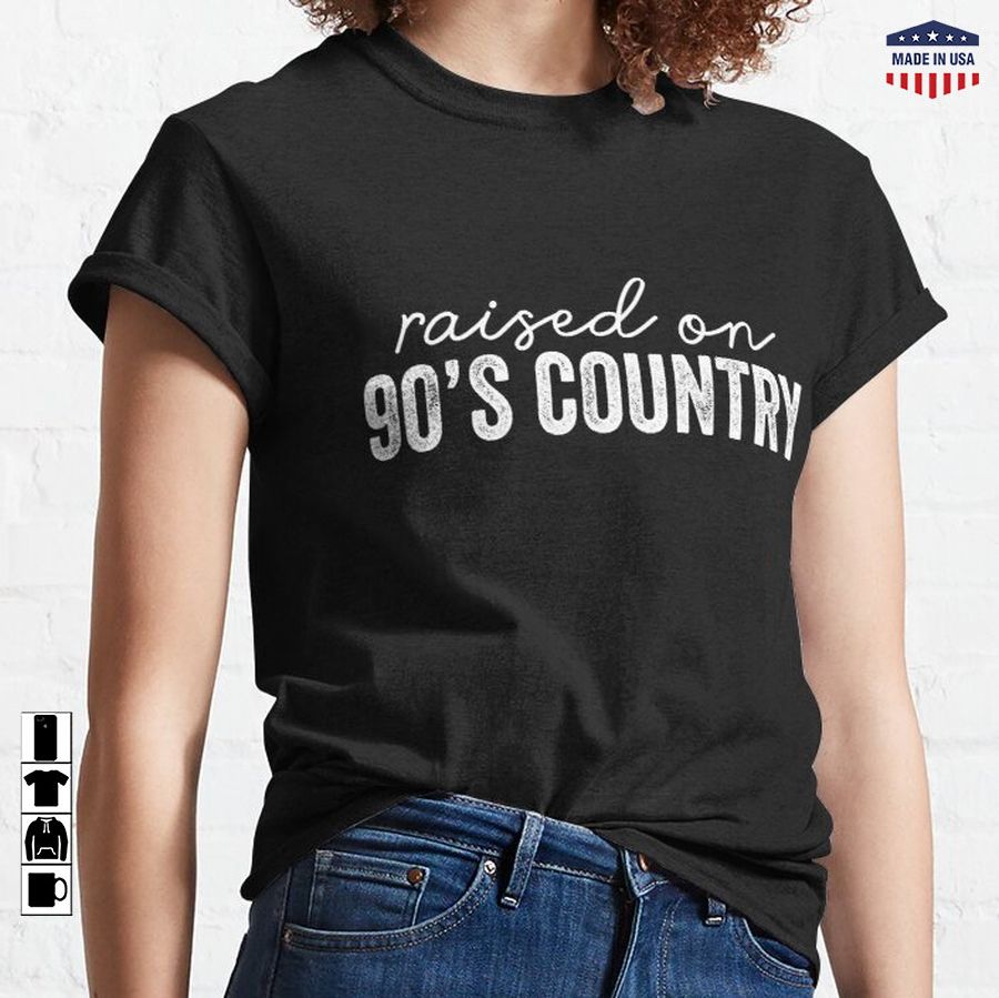 Raised on 90's Country Funny Music Retro Funny Guitar Classic T-Shirt