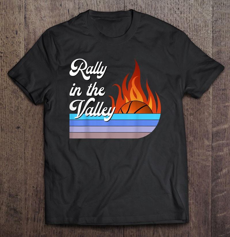 Rally In The Valley Basketball Retro Sunset T-shirt