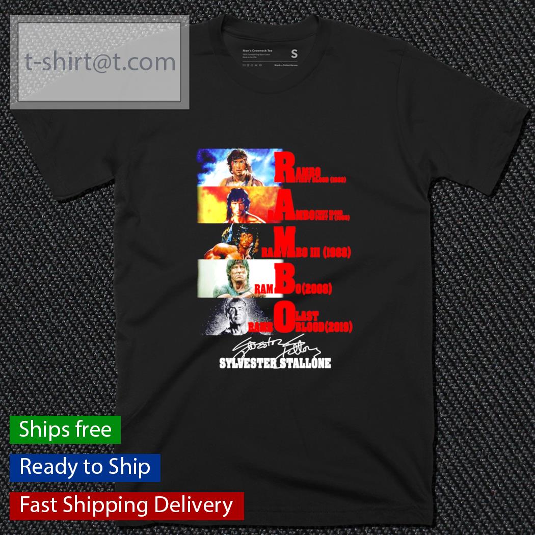 Rambo Sylvester Stallone signature shirt