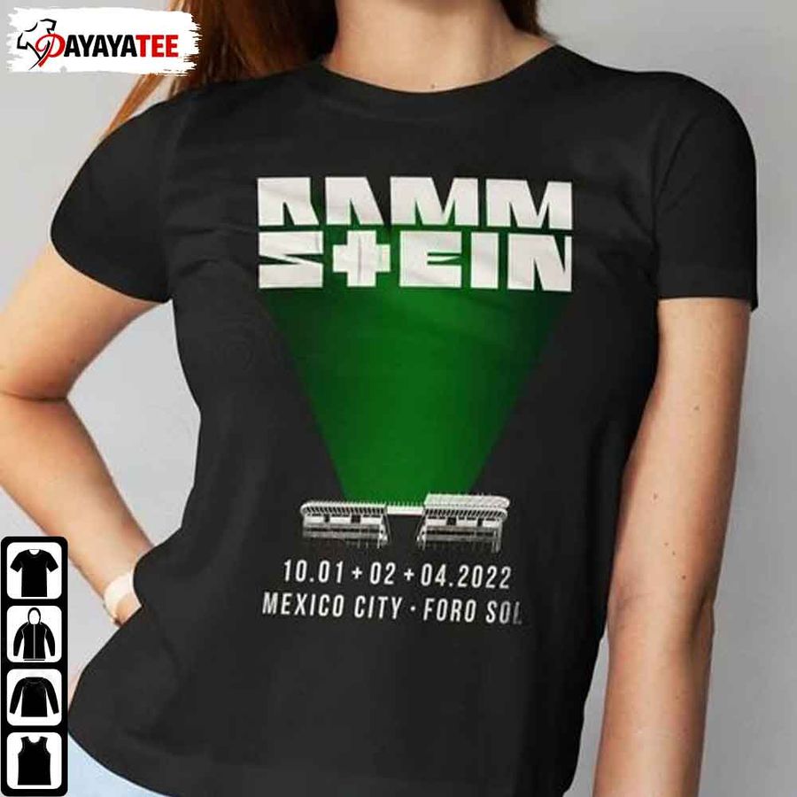 Rammstein Mexico City Foro Sol 2022 Tour Shirt