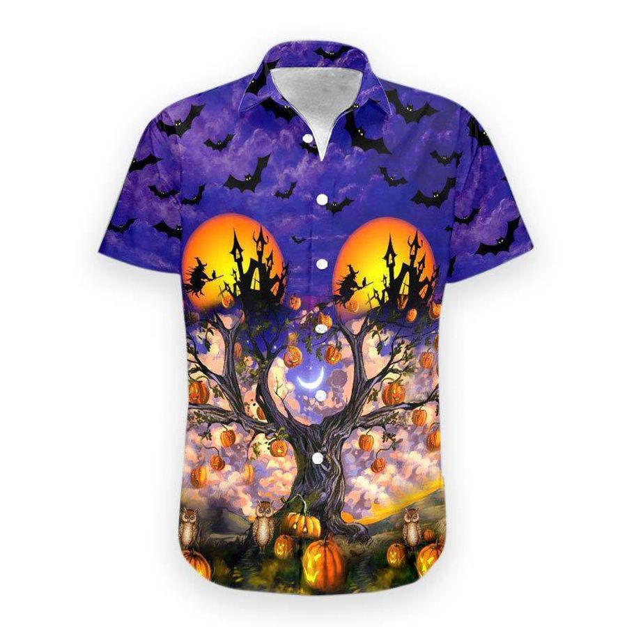 Ravens 3d All Over Print Summer Button Design For Halloween Hawaii Shirt
