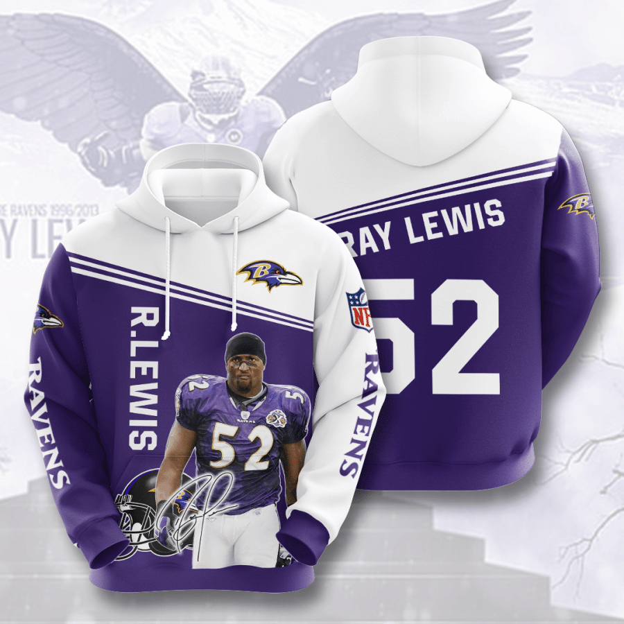 Ray Lewis Baltimore Ravens Baltimore Ravens 3D Hoodie Sweatshirt