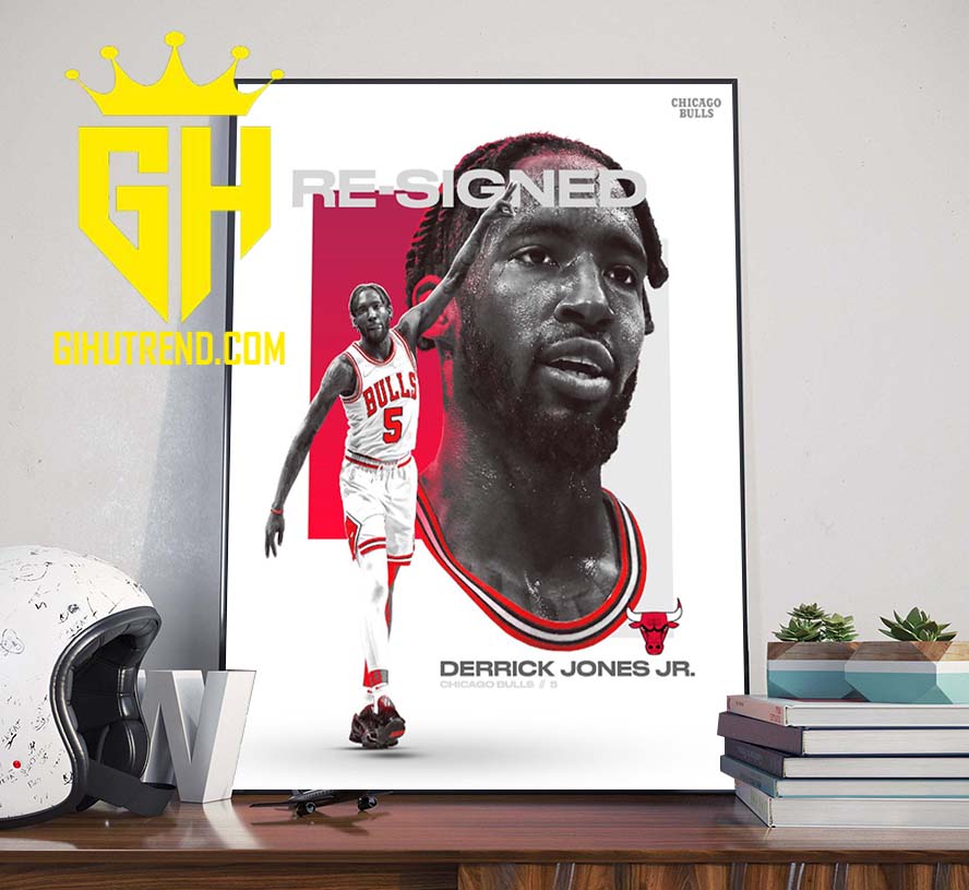 Re-Signed Derrick Jones Jr Chicago Bulls Poster Canvas