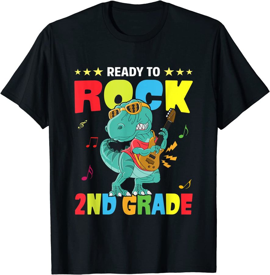 Ready To Rock 2nd Grade Dinosaur Back To School Boys