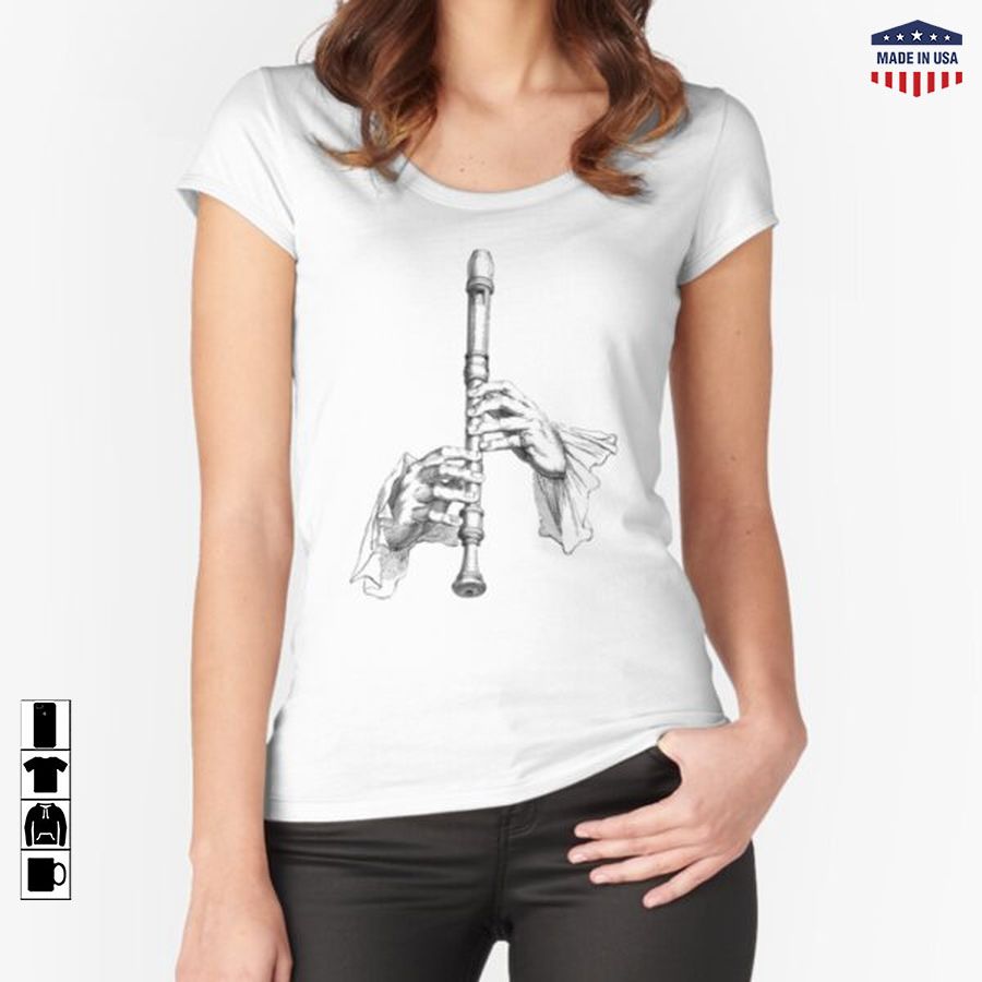Recorder. Fitted Scoop T-Shirt