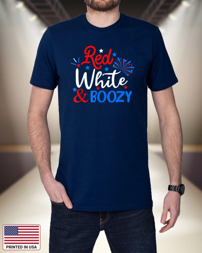Red White And Boozy 4th Of July Shirt Funny Drinking Party PX22C