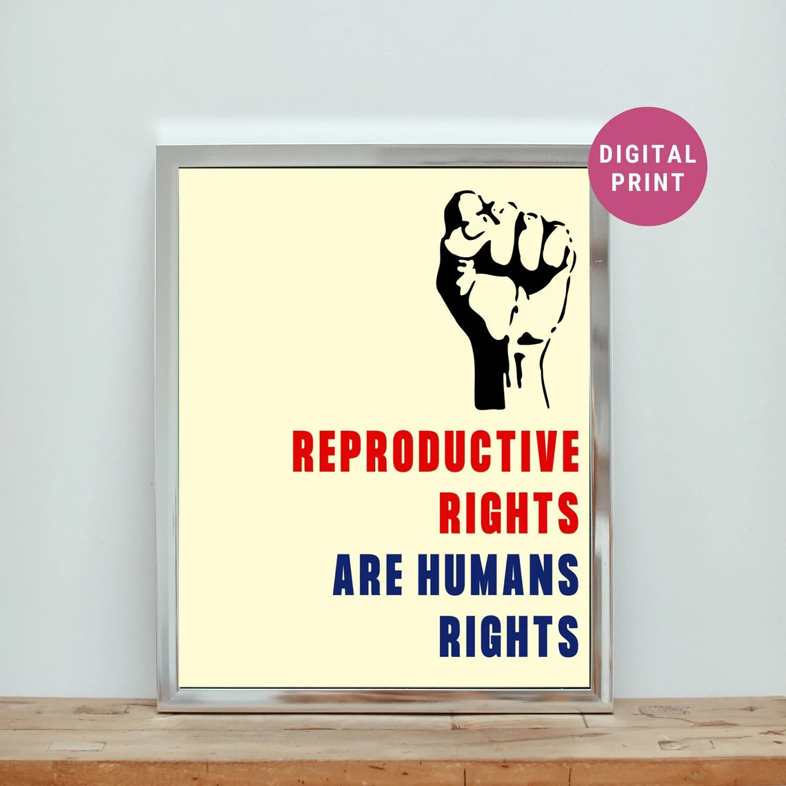 Reproductive Rights Are Human Rights, Pro Choice Poster